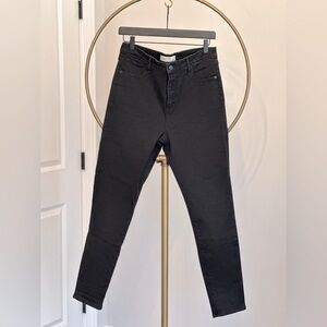 Black high rise super skinny jeans